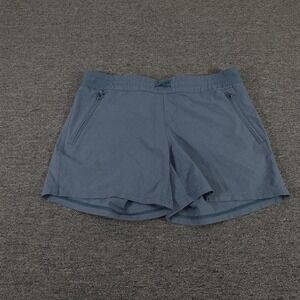 Kuhl Shorts Womens Medium Blue Strattus Chino Stretch Hiking Outdoor Zip Pocket